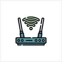 A wifi router icon on a white background vector