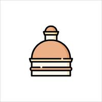 A flat icon of a bottle with a lid vector