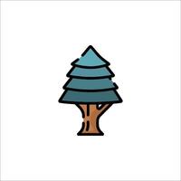 A cartoon tree icon on a white background vector