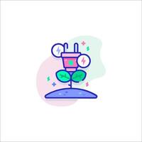 A plant with a plug on it and a dollar sign vector