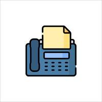 Fax machine icon illustration vector