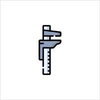 A caliper is shown on a white background vector