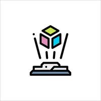A logo for a company that makes a cube vector