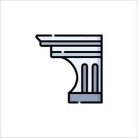 A column with a line icon on a white background vector