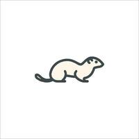 A weasel icon on a white background vector
