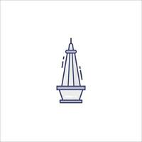 A tower with a light on top of it vector