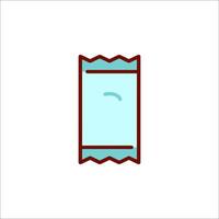 A blue and red bar of chocolate on a white background vector