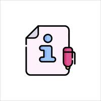 A document with the word i on it vector