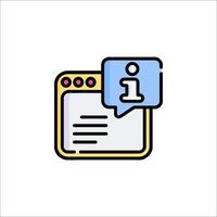 A web page with a speech bubble icon vector