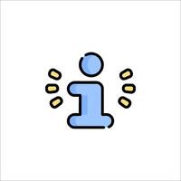 The first person icon in a line style vector