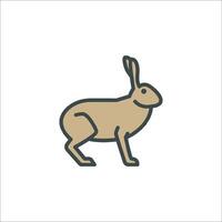 A rabbit icon on a white background vector