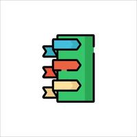 A folder with arrows and a book icon vector