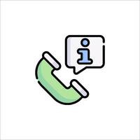 A phone call icon with a speech bubble vector