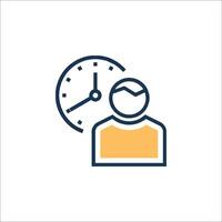 Time management concept icon, line icon, line illustration, line icon, line icon, line vector