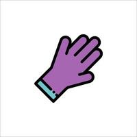 A glove icon on a white background vector