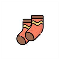 Socks icon in line style on white background vector