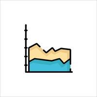 A graph chart icon with a bar chart vector