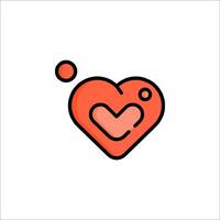 A red heart with a bubble in the middle vector
