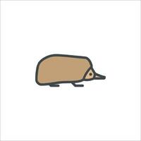 An illustration of a hedgehog vector