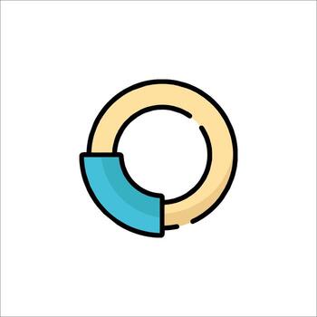A circle with a bar on it vector