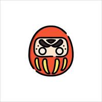 A cartoon character with a red mask vector
