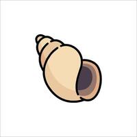 A cartoon shell on a white background vector