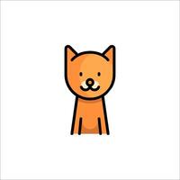A cartoon cat with a nose on its face vector