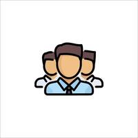 A group of people icon with a blue background vector