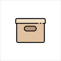 A brown box icon on a white background vector