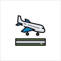 Airplane icon on white background vector
