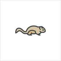 A small rodent icon on a white background vector