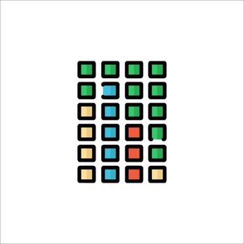 A square pattern with squares in different colors vector