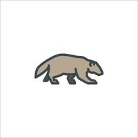 A badger icon on a white background vector