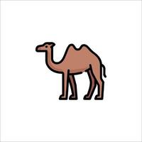 A camel is standing in the desert vector