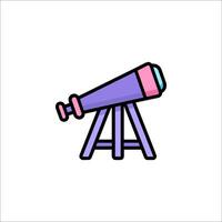 A telescope icon on a white background vector