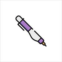 A purple pen icon on a white background vector