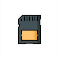 A memory card icon on a white background vector