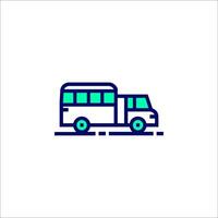 A bus icon on a white background vector
