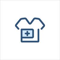 A medical shirt icon on a white background vector