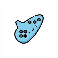 A blue game controller icon on a white background vector