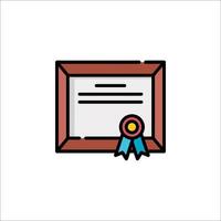 Certificate icon illustration vector