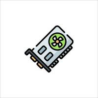 A computer with a fan on it vector