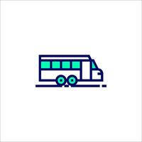 Bus icon, line style, illustration vector