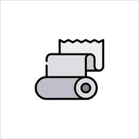 A roll of toilet paper icon on a white background vector