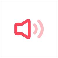 A red speaker icon on a white background vector