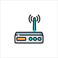 A wireless router icon on a white background vector
