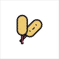 Curry patties icon vector