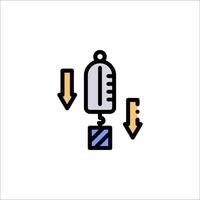 A medical bag with a needle and a syringe vector