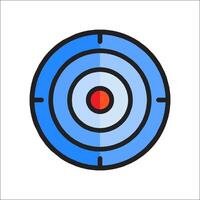 A target with a red dot in the center vector