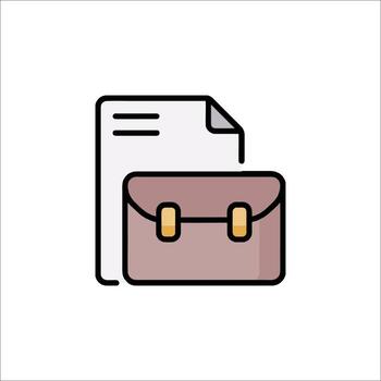 A briefcase with a document on it vector